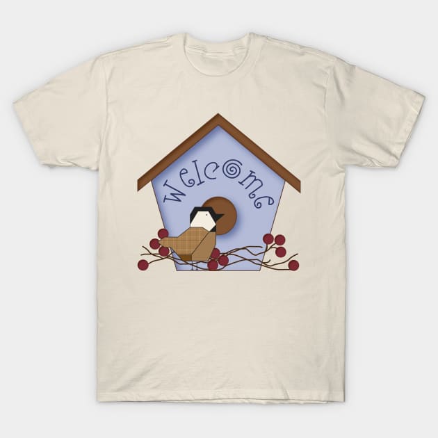 Welcome Country Bird House T-Shirt by HomeGiftShop